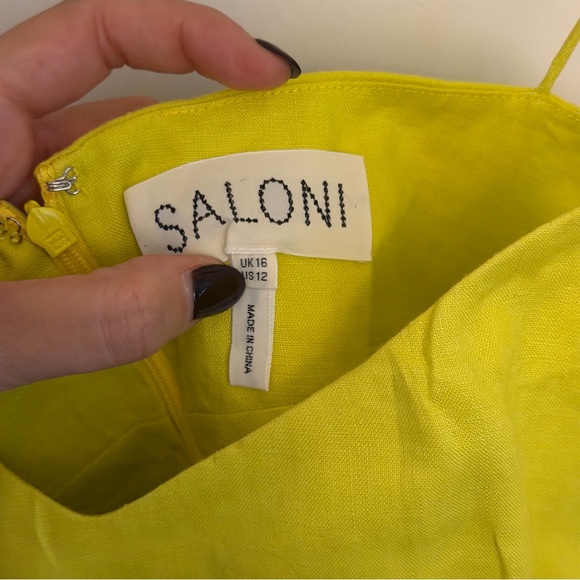 Saloni Bonnie Linen Mini Dress - Picture 7 of 9